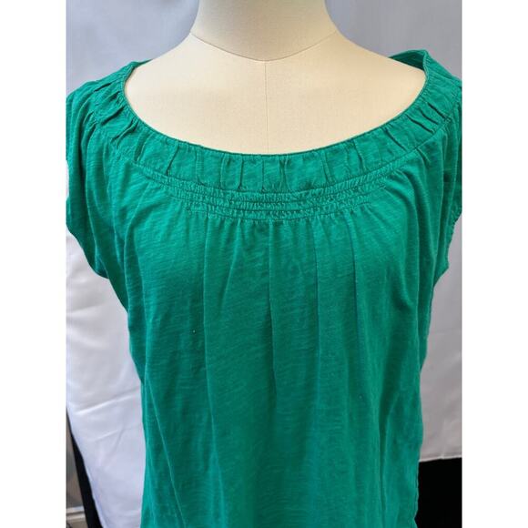 Ann Taylor Loft Green Cap Sleeve Tank Blouse Size L - Picture 2 of 5